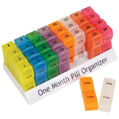 Colourful One Month Pill Organiser - ScootaMart