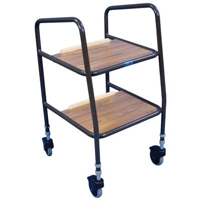 Meopham Height Adjustable Trolley with Wooden Trays - ScootaMart
